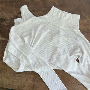 Free People white turtleneck bodysuit